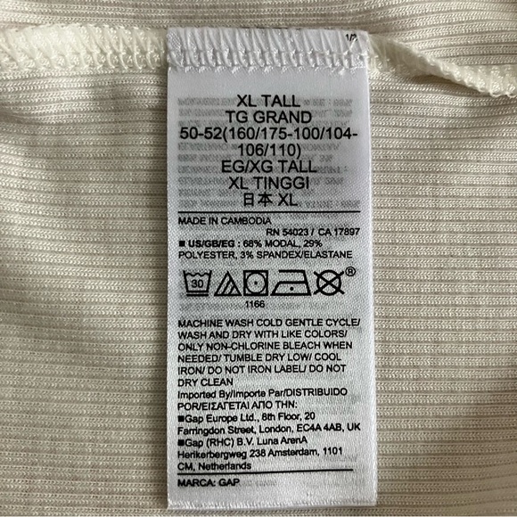 NEW GAP XL tall Modern Rib Halter tank top off-white - Picture 13 of 13